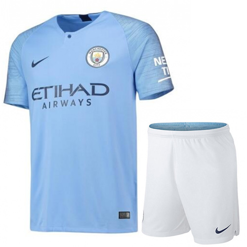 Manchester City 18/19 Home Soccer Kits (Shirt+Shorts)